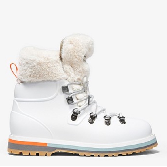 Michael Kors PVC FAUX FUR Rain Boots NWOB - Picture 2 of 3